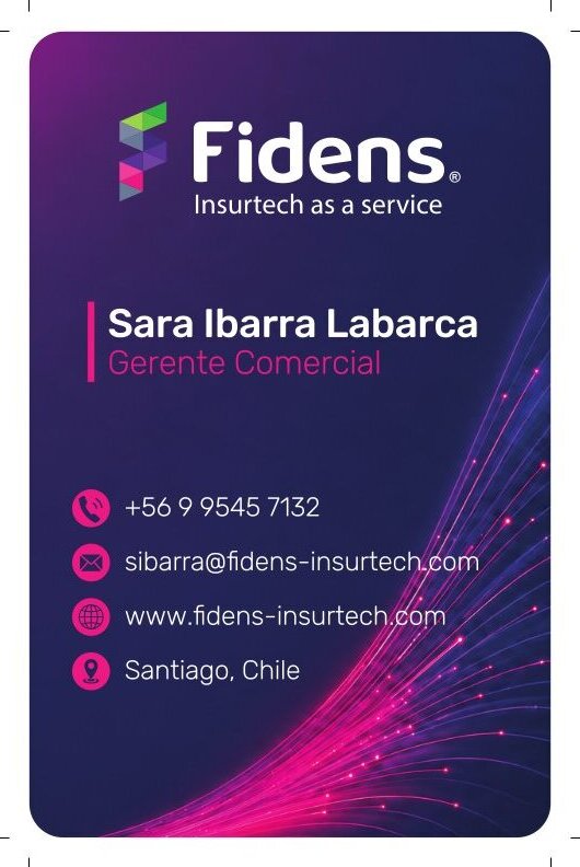 Tarjeta de visita Fidens, anverso
